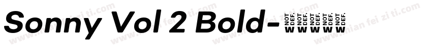 Sonny Vol 2 Bold字体转换